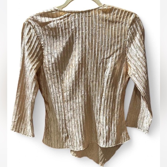 Dress barn- gold asymmetrical blouse - Picture 4 of 4